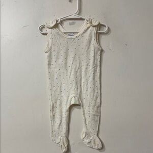 Charming Cream Kids Footie with Dots 80’s